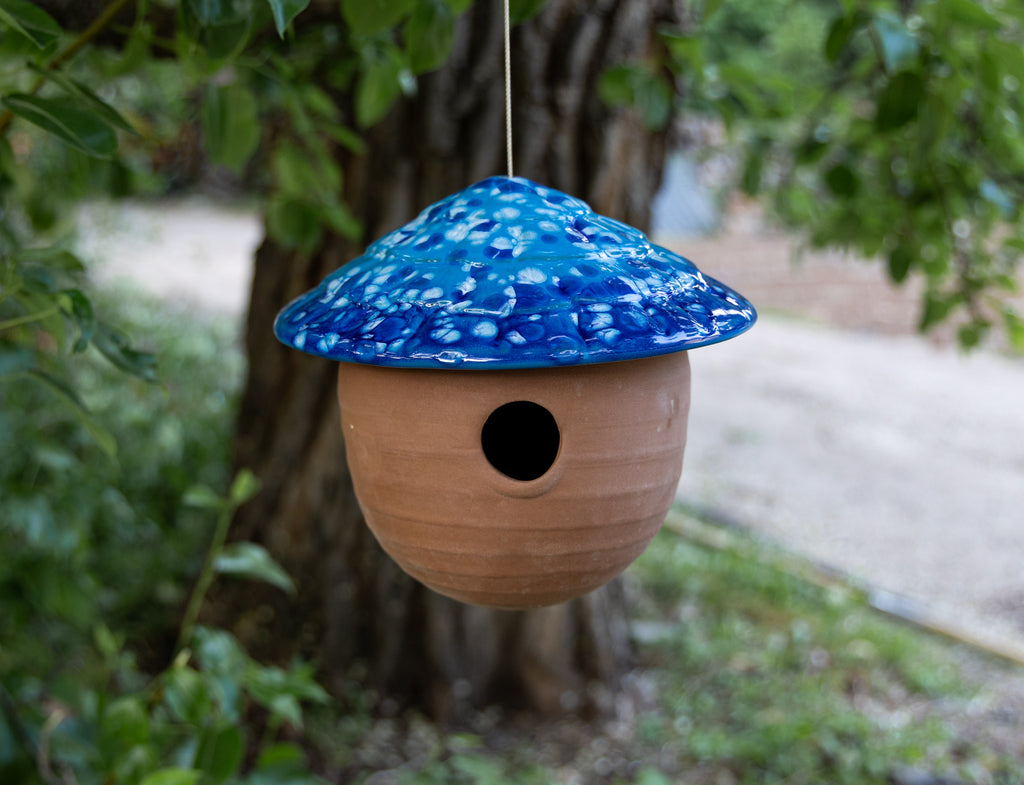 Gourd Birdhouse-Frosty Blue
