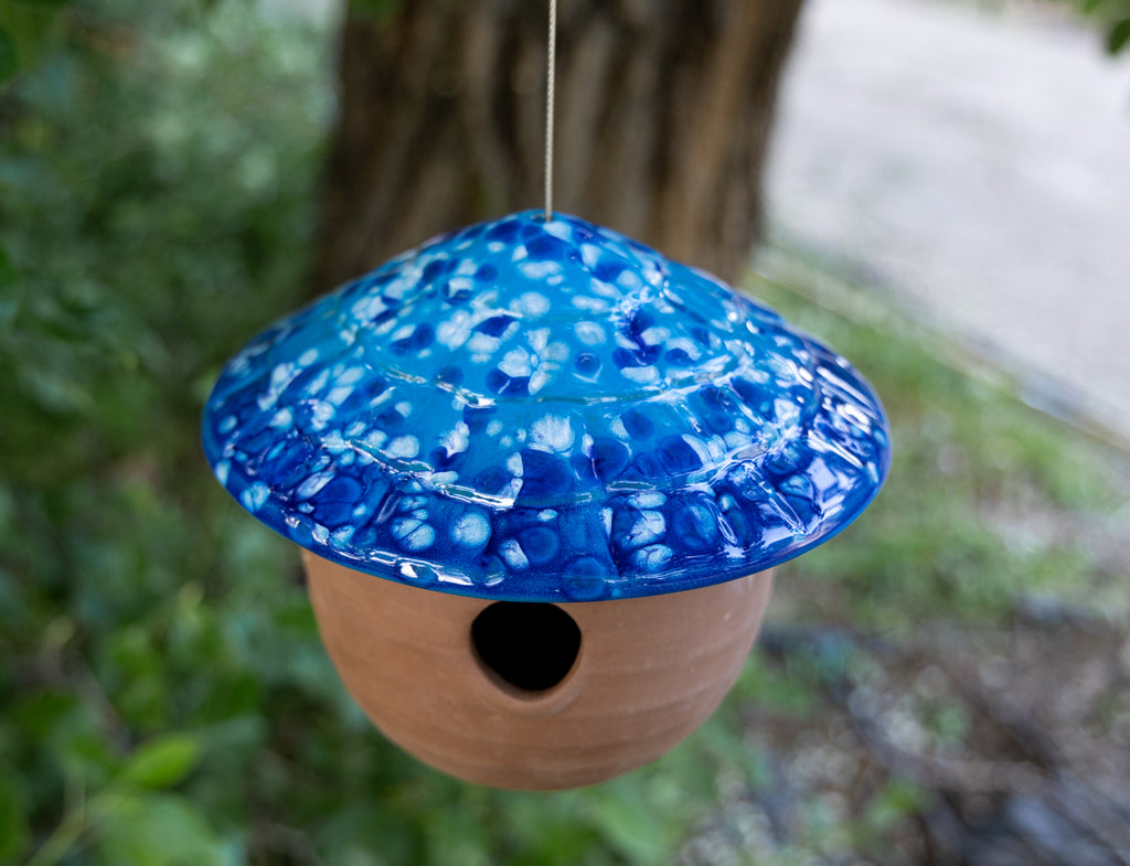 Gourd Birdhouse-Frosty Blue