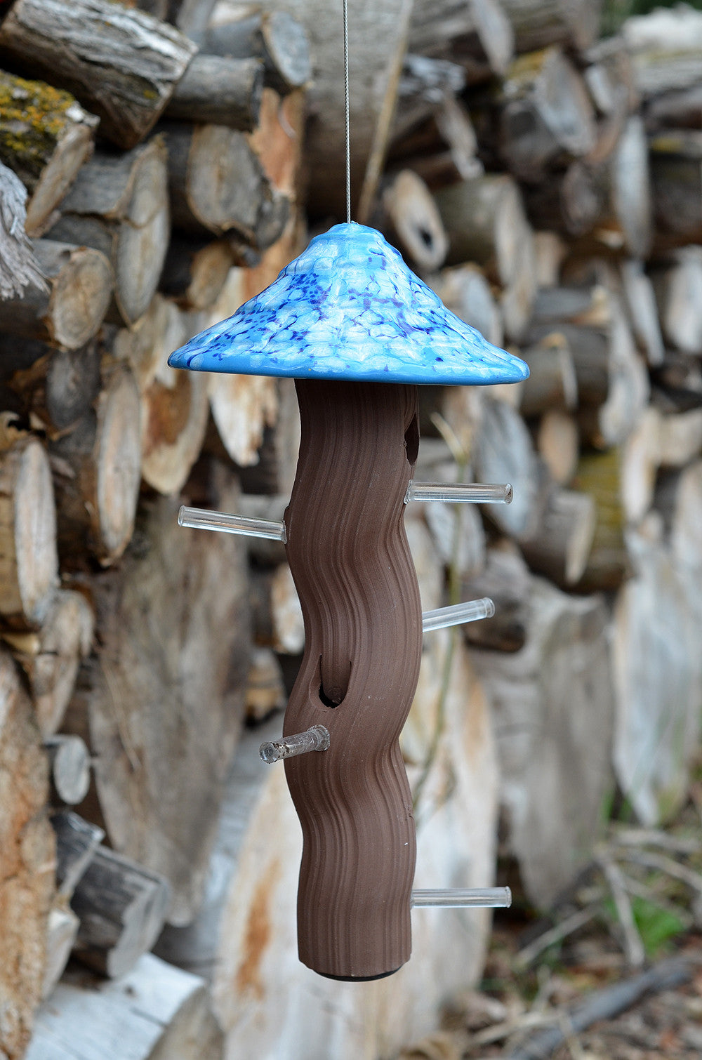 Tube Feeder-Frosty Blue - Plum Scrumptious - 1